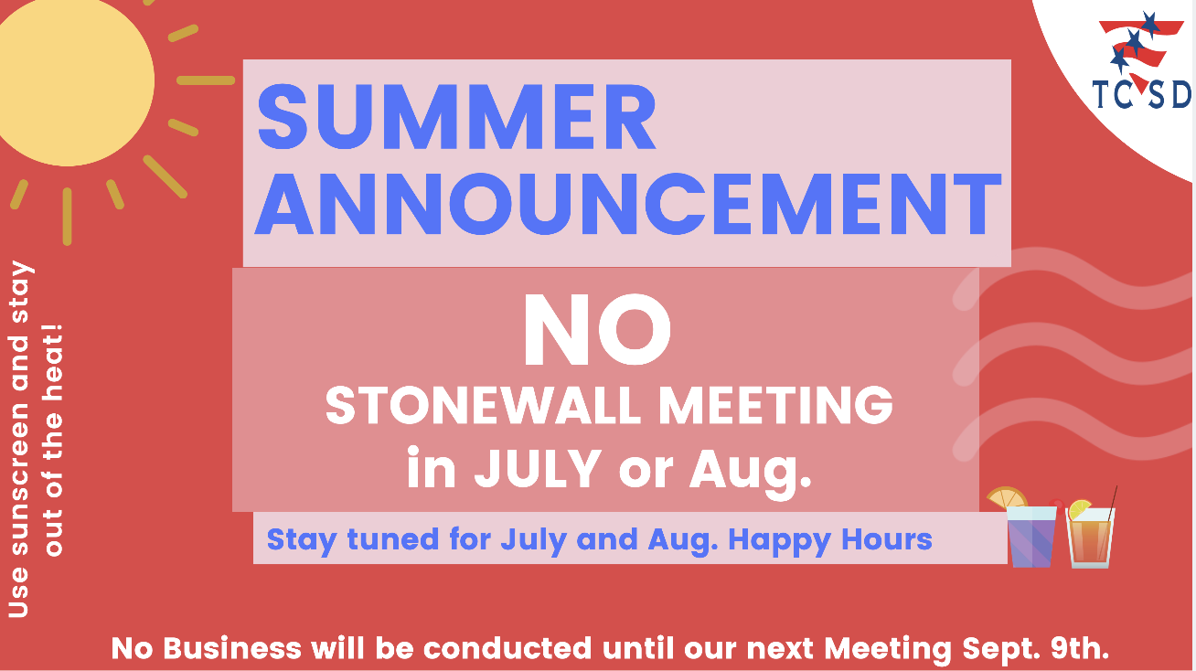 No July & Aug Meeting